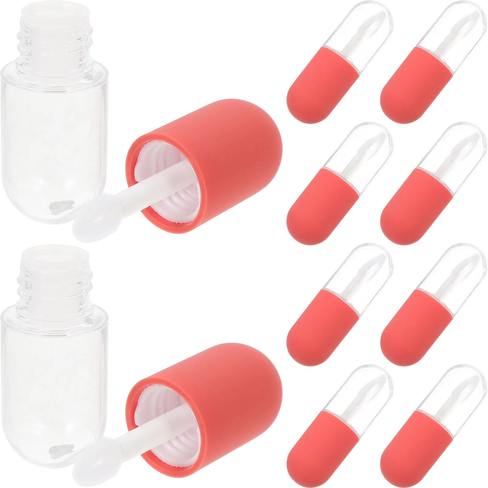 10 Stück leere Lipgloss-Tuben, 4,5 ml, nachfüllbarer Behälter, tragbare, auslaufsichere Lippenbalsam-Flasche, Reise-Make-up-Tasche, unverzichtbar