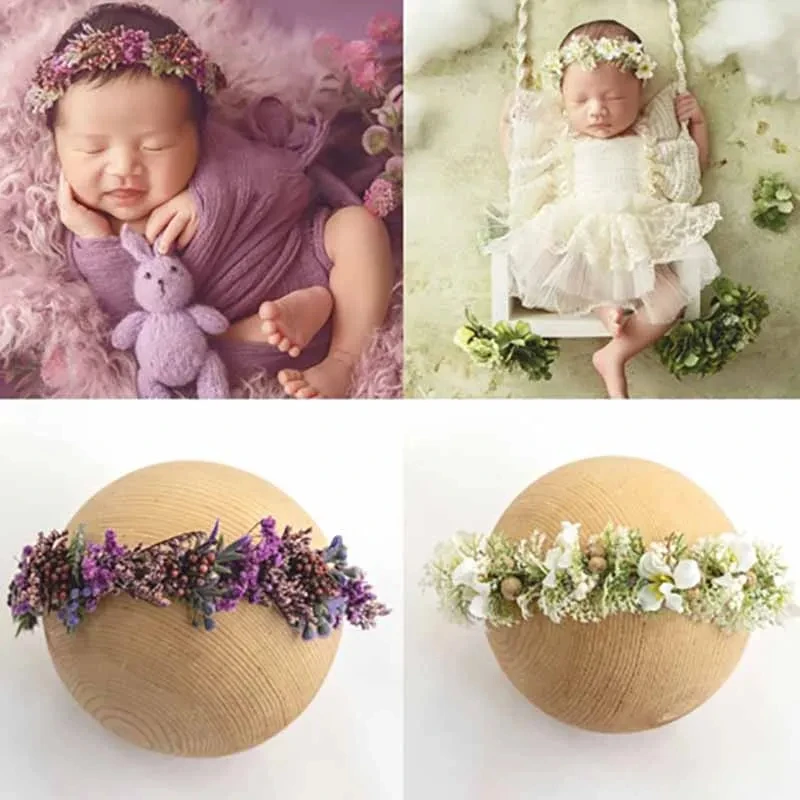 Baby Headflower for Newborn Photography puntelli Baby Girl copricapo Flower Headband Studio Photo Infant Headwear accessori per capelli