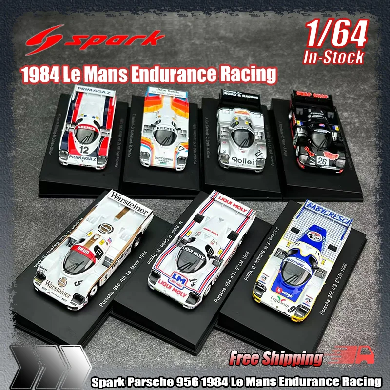 Nowy Spark 1:64 956 1984 Le Mans Endurance Racing Series Symulacja Serii Wyścigowej Wykonana z Stopu Metalu Miniatura Odlewana Jednoczęściowo Model Samochodu Zabawka Ozdoba