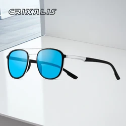 CRIXALIS Fashion Punk Polarized Sunglasses for Women Anti-glare Driving Sun Glasses Men Vintage Fishing Shades Female UV400