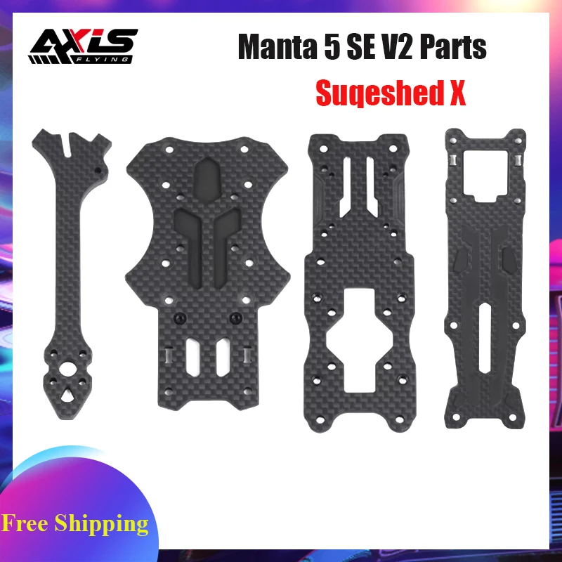 

Axisflying Manta 5 SE V2 Suqeshed X Arm DJI O4 for 5 inch Frame FPV Freestyle Cinematic Drone FPV Part