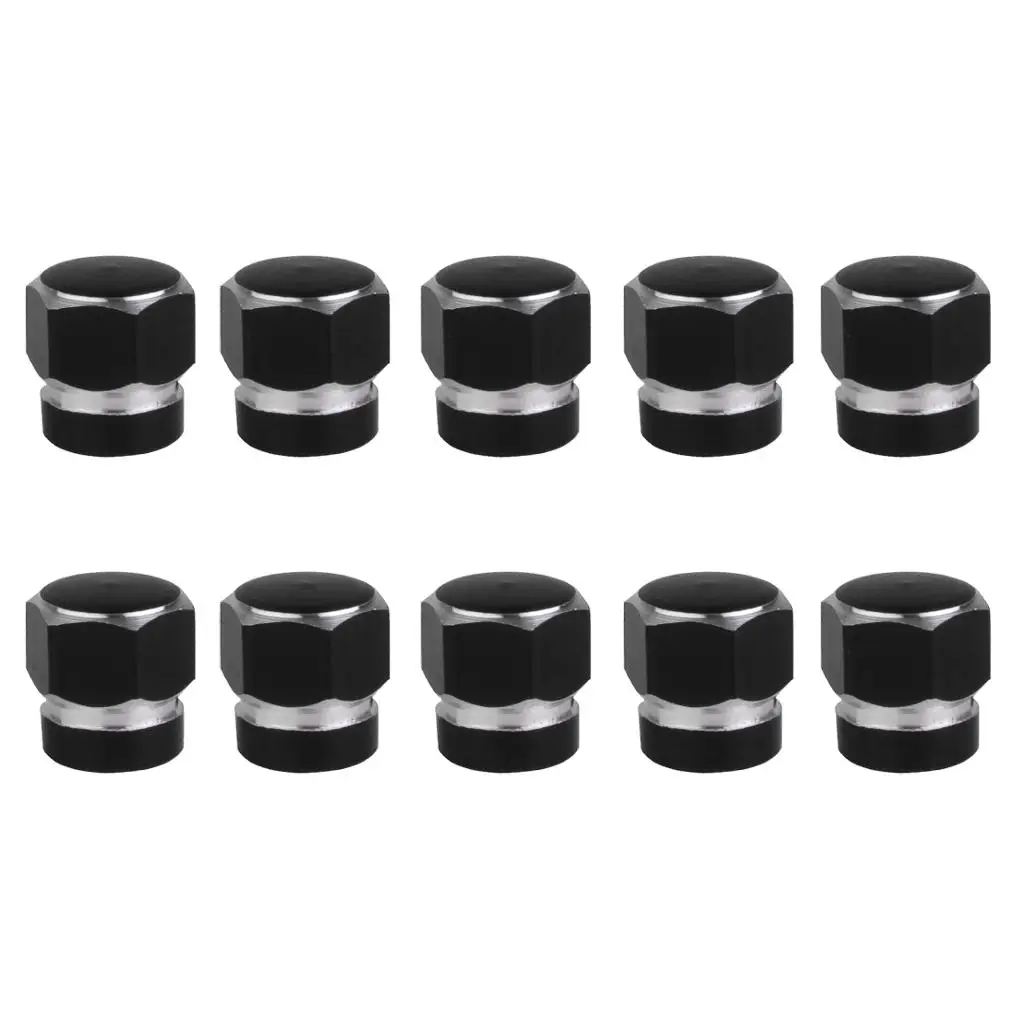 10Pcs Car Motorcycle Wheel Tire Tyre Dust Valve Cap Hexagonal Shape for Motorbike Bike 14mm