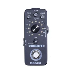 MOOER Micro Drummer Guitar Effect Pedal Digital Drum Machine Pedal Tap Tempo Function True Bypass Guitar Parts & Accessories