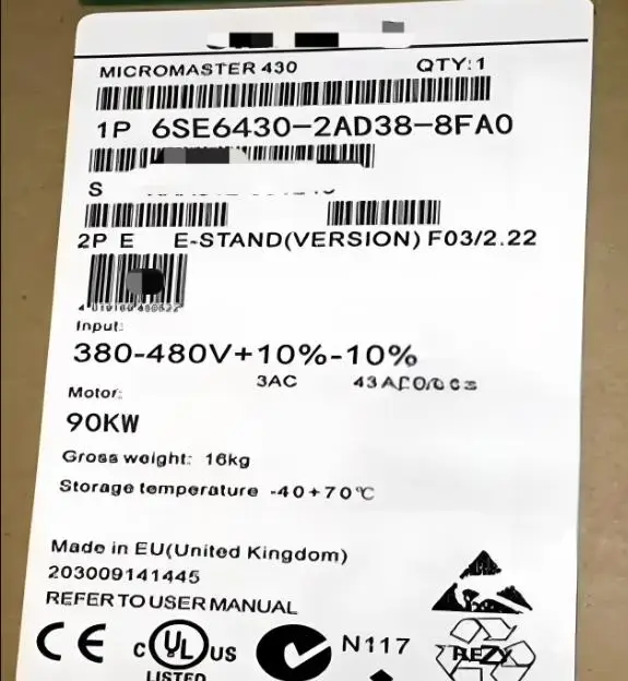 Promotion Other Electrical Equipment 1 Year Warranty MICROMASTER 430 Series 6SE6430 with filter Drive VFD  6SE6430-2AD38-8FA0