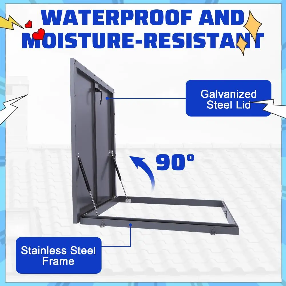 

Люк-дверь на крышу из оцинкованной стали, защитная дверь для чердака, вентиляционный люк, доступный для дома и промышленности