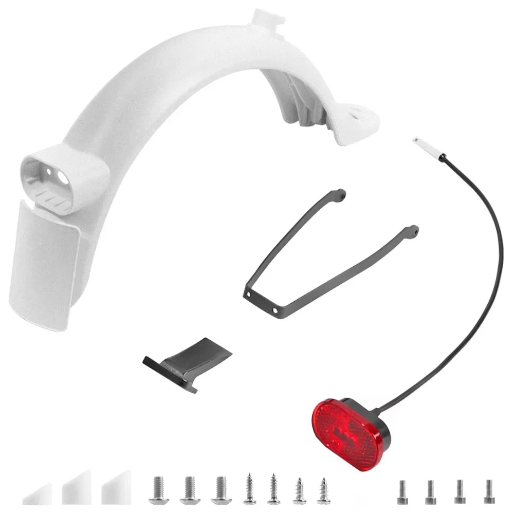 Upgraded Electric Scooter Fender Kit Scooter Rear Mudguard with Light Kit for Xiaomi mi M365 Pro Pro 2 1S