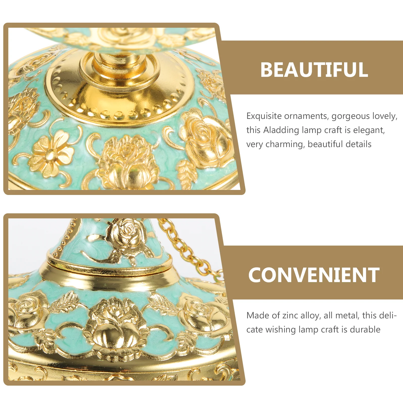 

Lamp Decorative Vintage Carved Craft Elegant Metal Ornament Home Tabletop Decoration Party Decor Decors