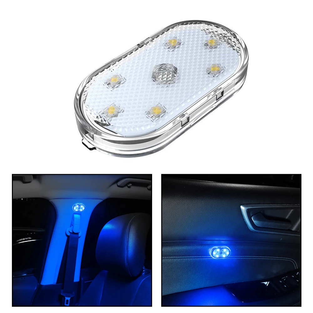 

1pc Car LED Touch Lamp with Magic Stickers Mini Interior Reading Light for Armrest Boxes, Doors, Seat Corners Auxiliary Lighting