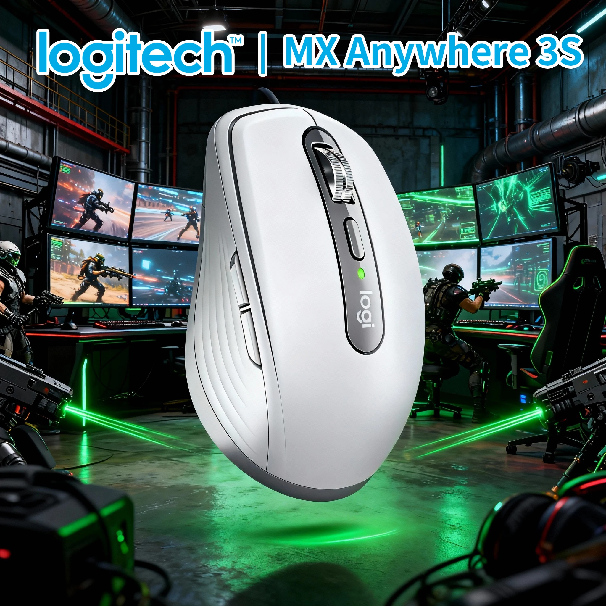 

Logitech MX Anywhere 3S Ergonomic Wireless Mouse 8000 DPI Silent Bluetooth Multi-Device For PC Mac Home Office Work Use