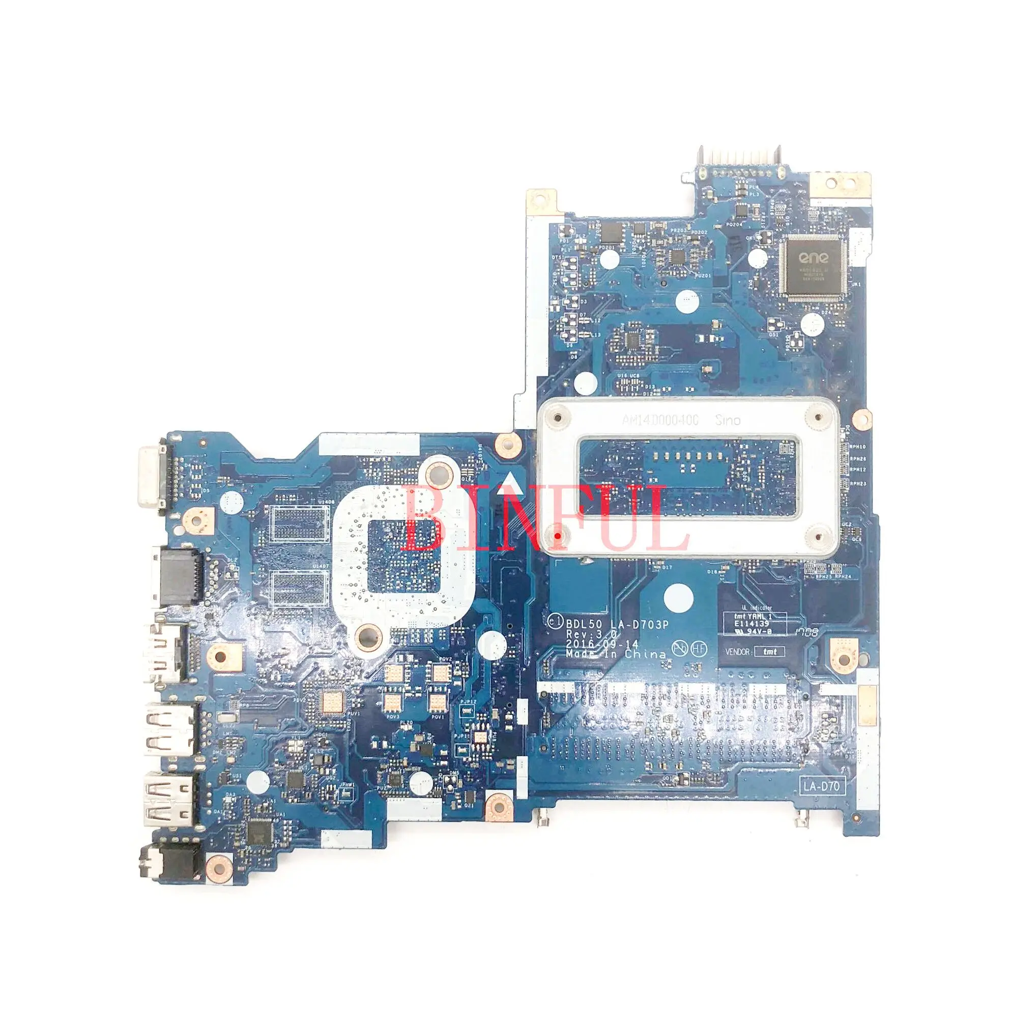 858583-001 858583-501 858583-601 For HP 250 G5 15-AC Laptop Motherboard BDL50 LA-D703P With I3-5005U CPU DDR3L 100% Full Tested