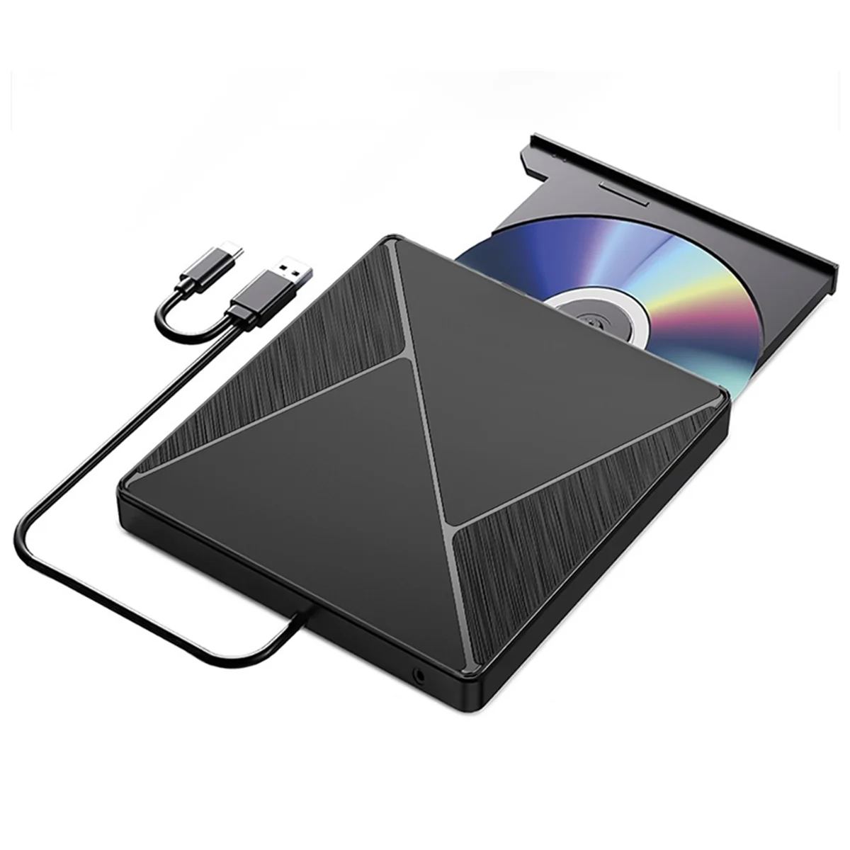 2025+ External DVD Drive USB3.0 CD-ROM Burner Portable Dual Interface Type-C USB CD DVD Burner for Laptop PC