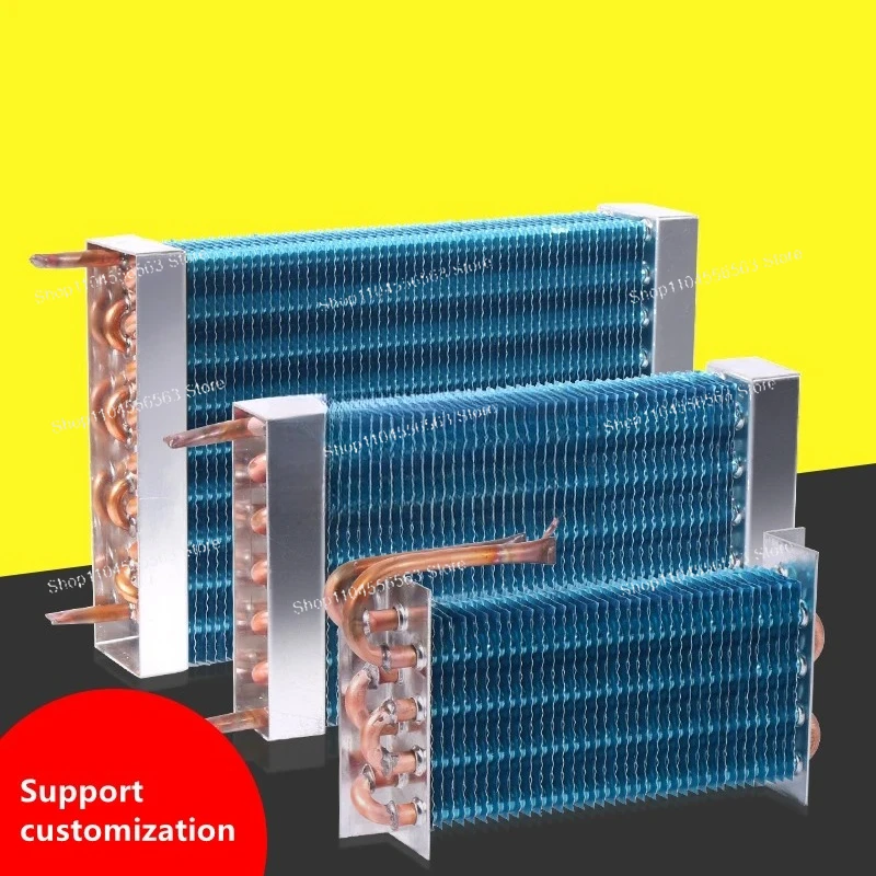 Copper Tube Fin Air-cooled Condenser Evaporator 38455MM for Freezer Refrigerator Refrigerated Display Cabinet