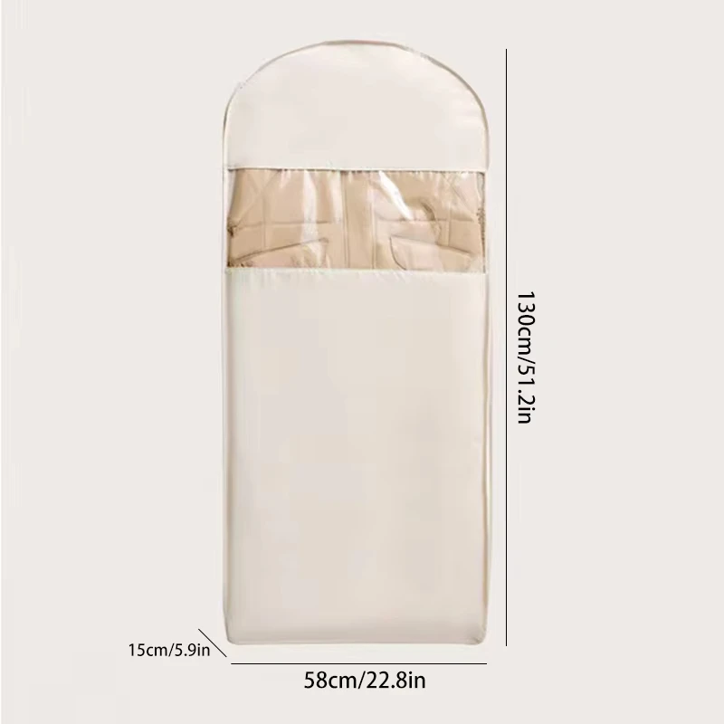 1 stuk compressiehoes voor donsjas, kledingcompressie hangende tas, huishoudelijke zichtbare kledingopbergtas, kledingkast organizer