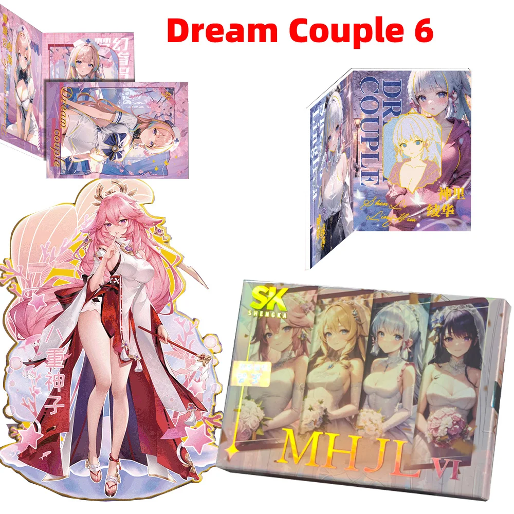 

New Sexy Goddess Dream Couple 6 Card Goddess Story Sexy Metal Cards Waifu Booster Box ACG CCG TCG Doujin Toys And Hobby Gift