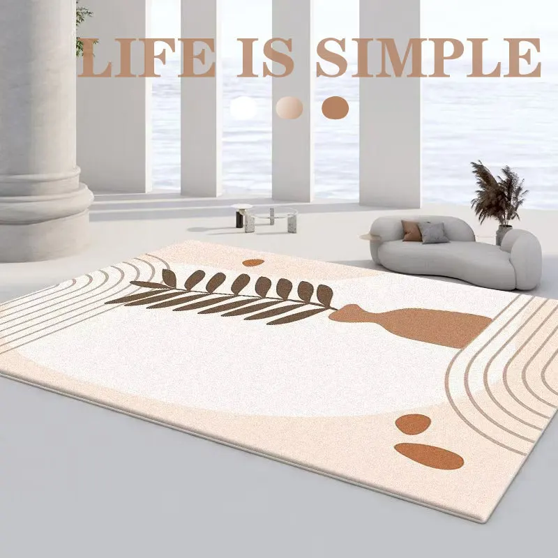 

Cream Style Home Carpet Living Room Sofa Coffee Table Large Soft Rug French Bedside Fluffy Mat Child Study Room Floor Carpet