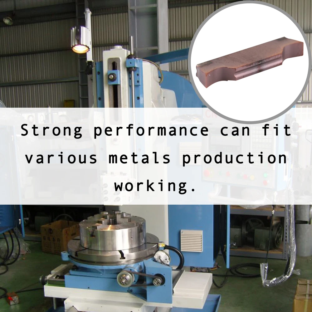 

10PCS Tungsten Carbide Insert Grooving Parting Turning Tool Solid Good Performance Blade MGGN