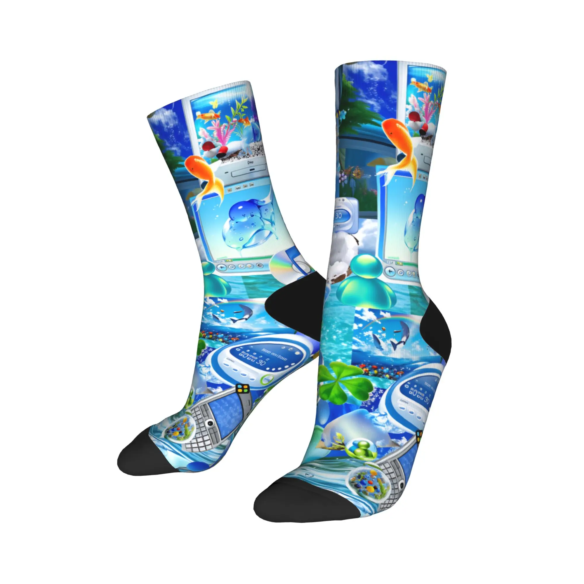 Funny Goose Got Too Silly Stockings  Funny Socks Unisex Men Medium Soft Socks Winter Cycling Printed Anti Skid Socks Gift