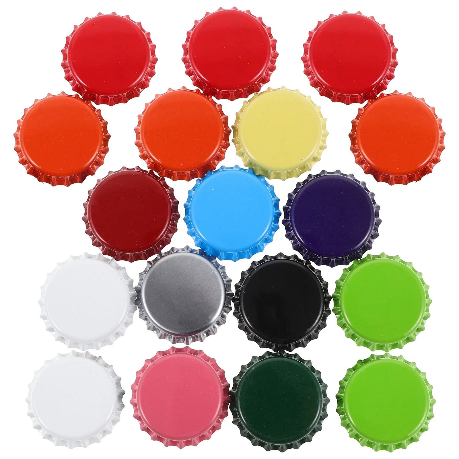 60Pcs Double Sided Colorful Beer Bottle Caps Metal Crafting Supplies Wall Art Decor Bottle Caps for Crafts Iron Art Supplies