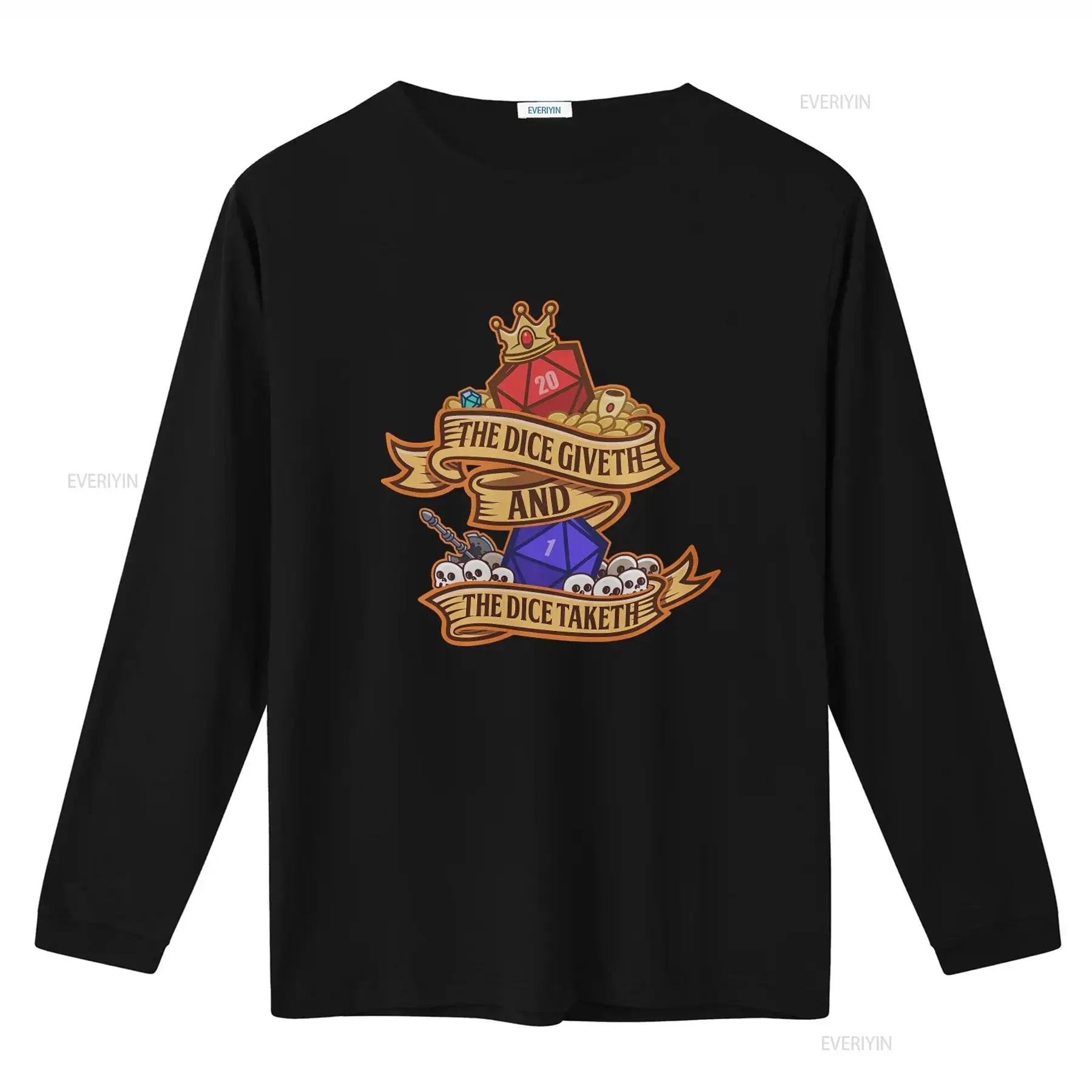 Dnd T Shirt The Dice Giveth And Taketh Critical Hit Fail Fantasy Rpg Role Playing Tabletop Games vintage Washed Soft Slightly