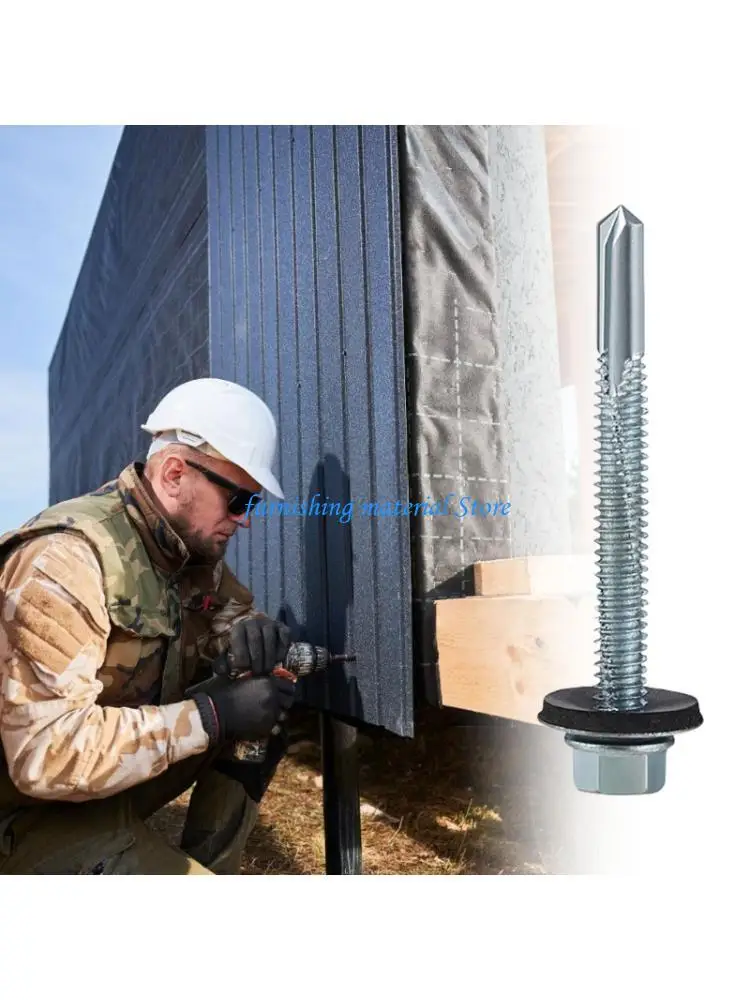 Y5GD 380Pieces Multipurpose Flange Tapping Screws Portable Accessory for Home Renovations and Repair Use Home Hardware