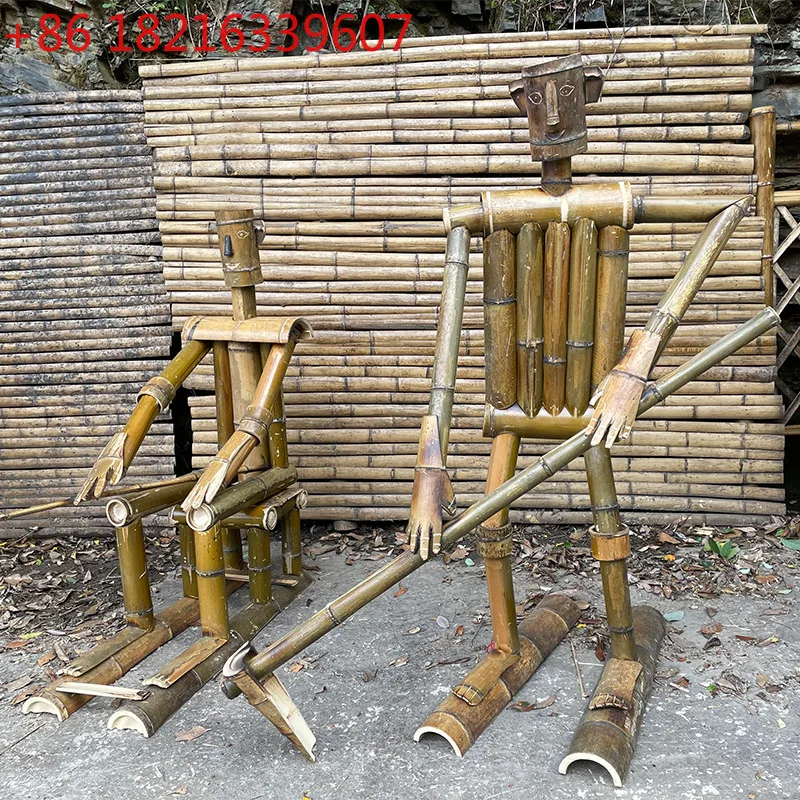 

Бамбуковые поделки, сцена, резьба, художественное моделирование, орнамент