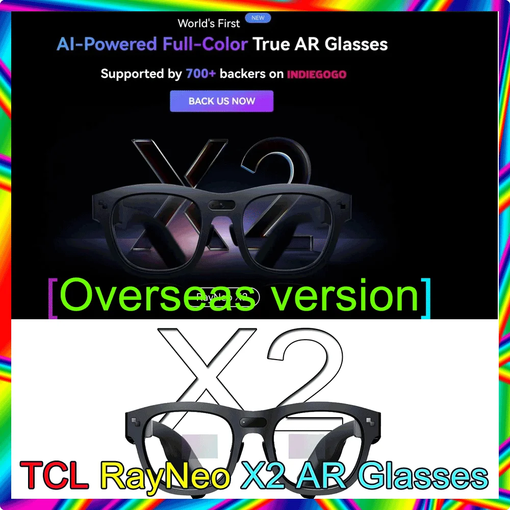 TCL RayNeo X2 AR Glasses full-color Micro-LED optical waveguide AR glasses HD 1080p View VS Rokid MAX glasses