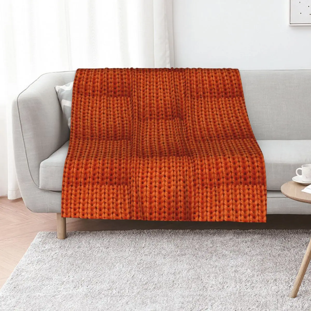 Orange Chunky Knit Throw Blanket Decorative Beds Blankets For Sofas Sofa Hairys halloween Camping Blankets