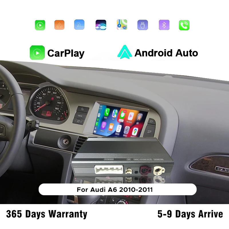

Wireless CarPlay&Android Auto Interface For Audi A6 S6 C6 2010-2011 Car DVD Player Mirror Link AirPlay Navigation Plug and Play