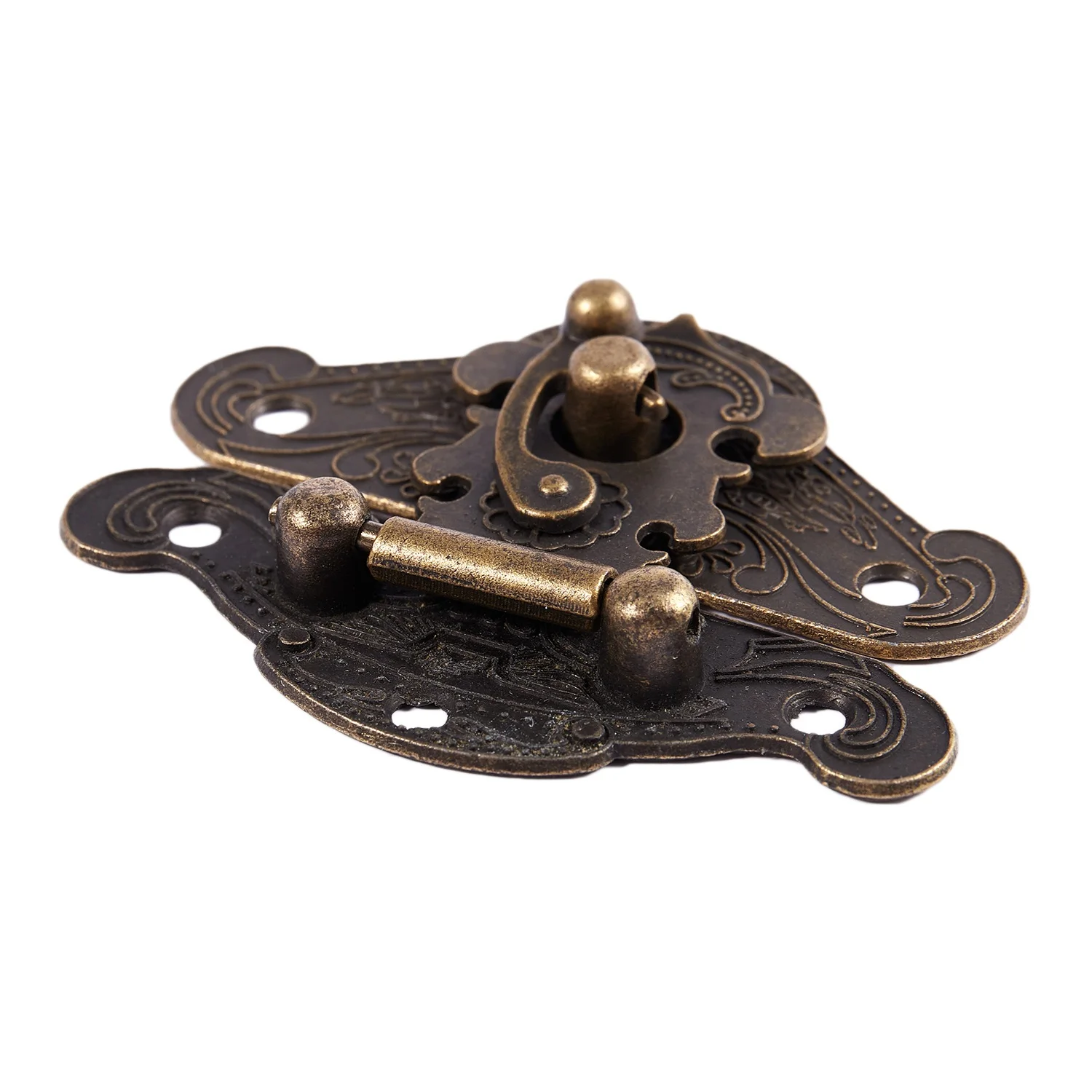 Антикварная ретро винтажная декоративная защелка, деревянная шкатулка для драгоценностей, засов, накладка на грудь, размер: средний