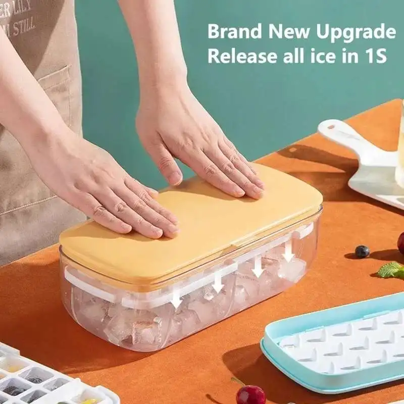 Drücken der Eiswürfel form Lebensmittel qualität Eis herstellung Form Kühlschrank Lagerung Eismaschine Eiswürfel box Eis gitter