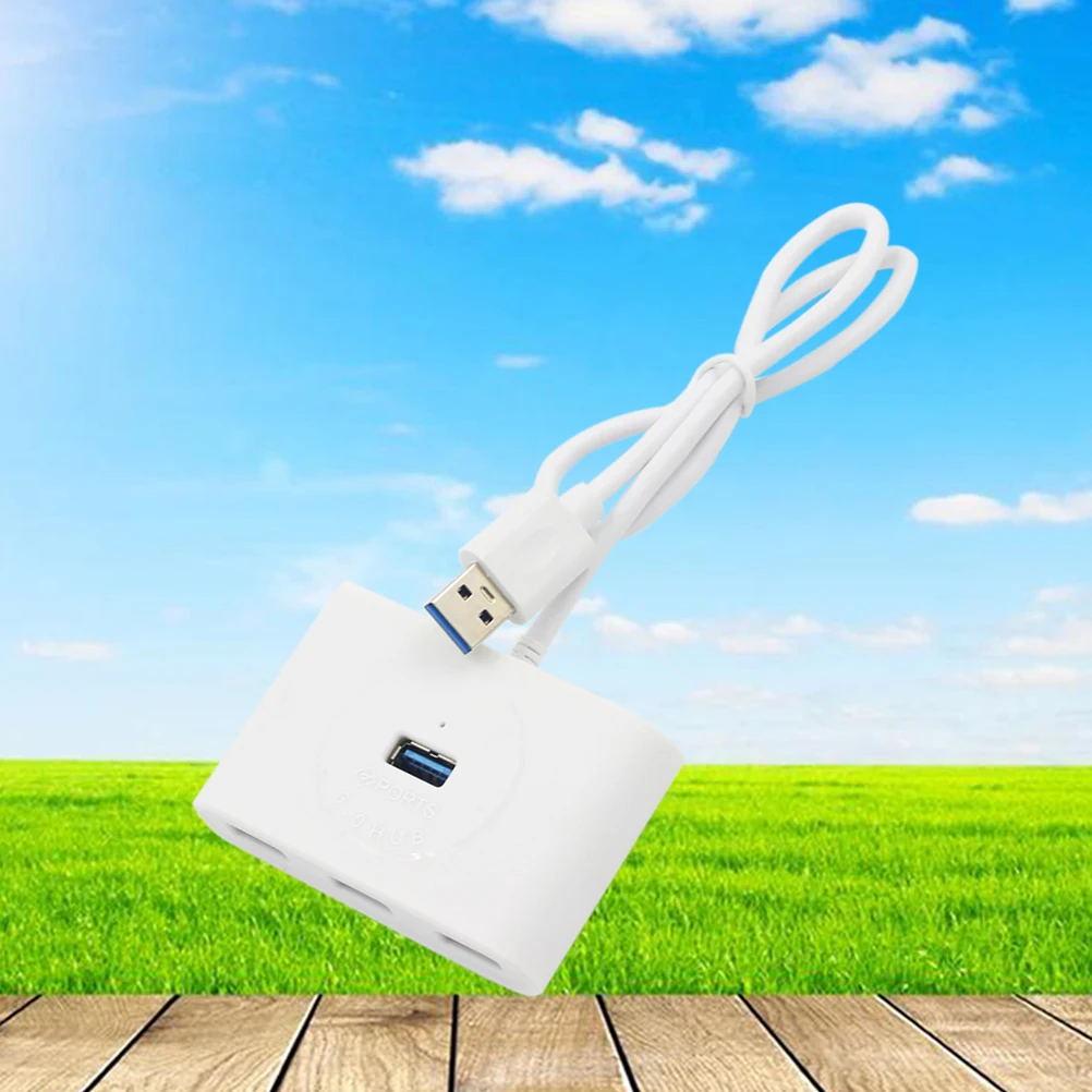 

4-Port USB 3.0 Hub Portable Data Expansion Power Supply Port USB Hub for Pc Laptop Notebooks Tablets