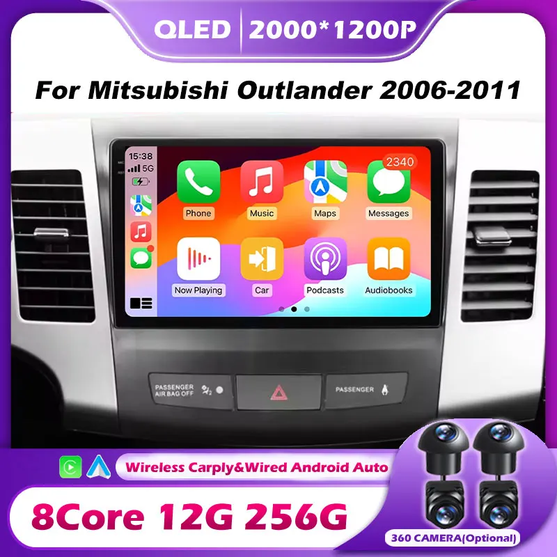 

Android 16 Car Radio Multimedia Player For Mitsubishi Outlander 2006-2011 Peugeot 4007 Citroen C-Crosser Carplay GPS NO 2Din DVD