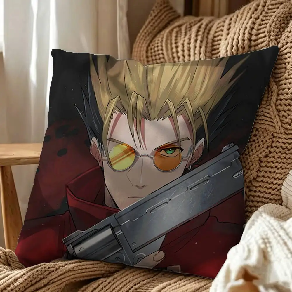 T-Trigun-N Vash the Stampede Square Pillow Case Multi Sizes For Car Home Bedroom Decor Custom Valentine Gifts