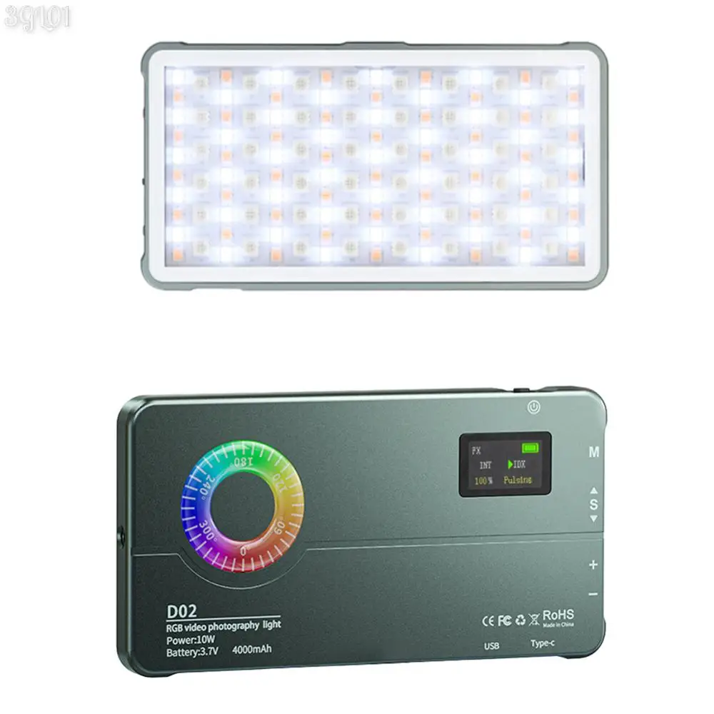 Full Color RGB Video Light with Power Bank Function 2500-9000K LED Camera Light Photography LED Full-Color RGB Fill Light Lamp