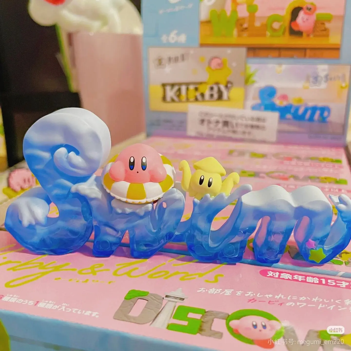 Набор экшн-фигурок Re-Ment Kirby And Words, 6 шт., тематическая коллекционная модель для кафе, игрушки для подарка, модные украшения в слепой коробке
