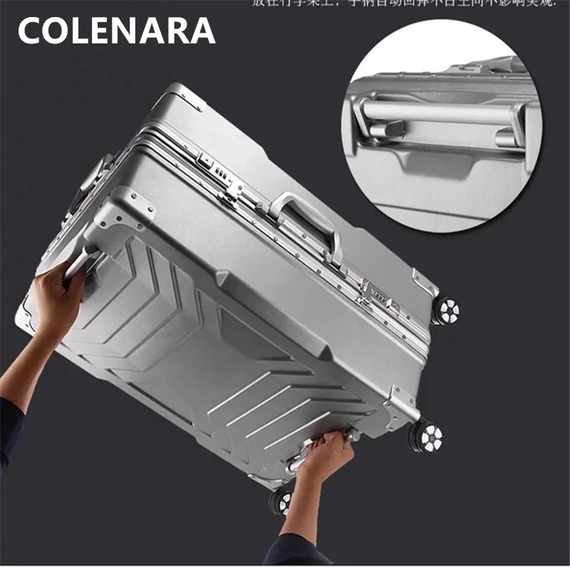 Colenara 20 "22" 29 "Zoll hochwertige Gepäck Damen Trolley Fall Set Handgepäck tragbare Make-up-Tasche Herren Roll koffer