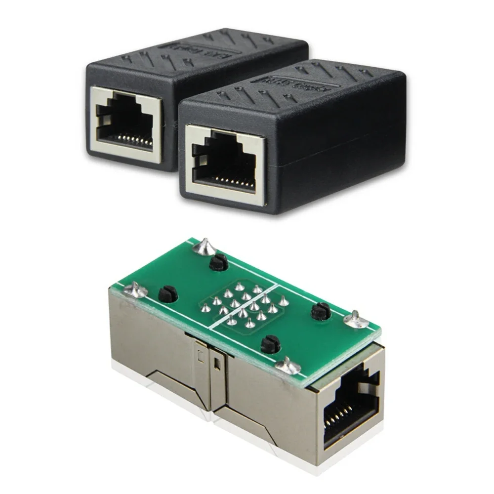 Whole Sale RJ45 Plug Cat7/6 Ethernet Adapter Network Extender Converter Extension Cable for Ethernet Cable Female to Female