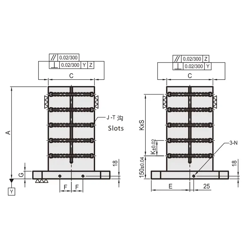 BP09 Series MC Four Sided Base Machine Tools Accessories
