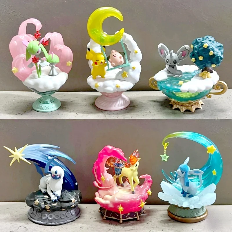 

Re-Ment Poké Mon Starry Night Stroll Handmade Pikachu Doll Ornament Model Toy Gift New in Stock Collectible Action Figure