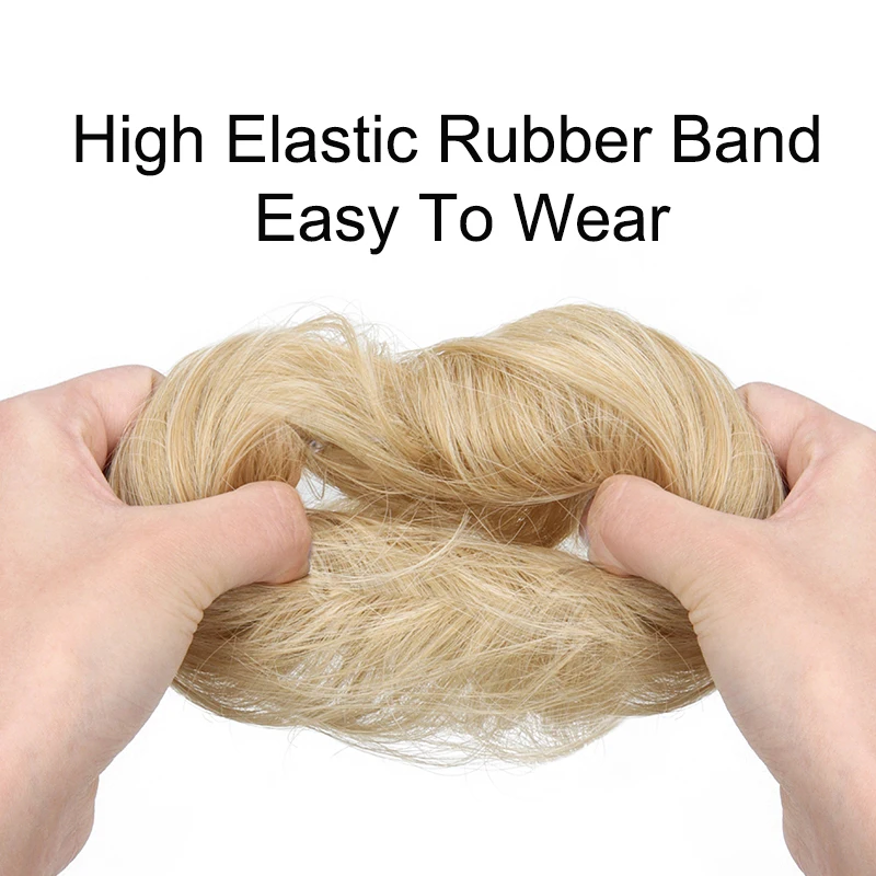 WIGSIN Synthetic Messy Dount Hair Buns Updo Chignon With Elastic Hair Exension for Women Daily Lazy Hair Accessories