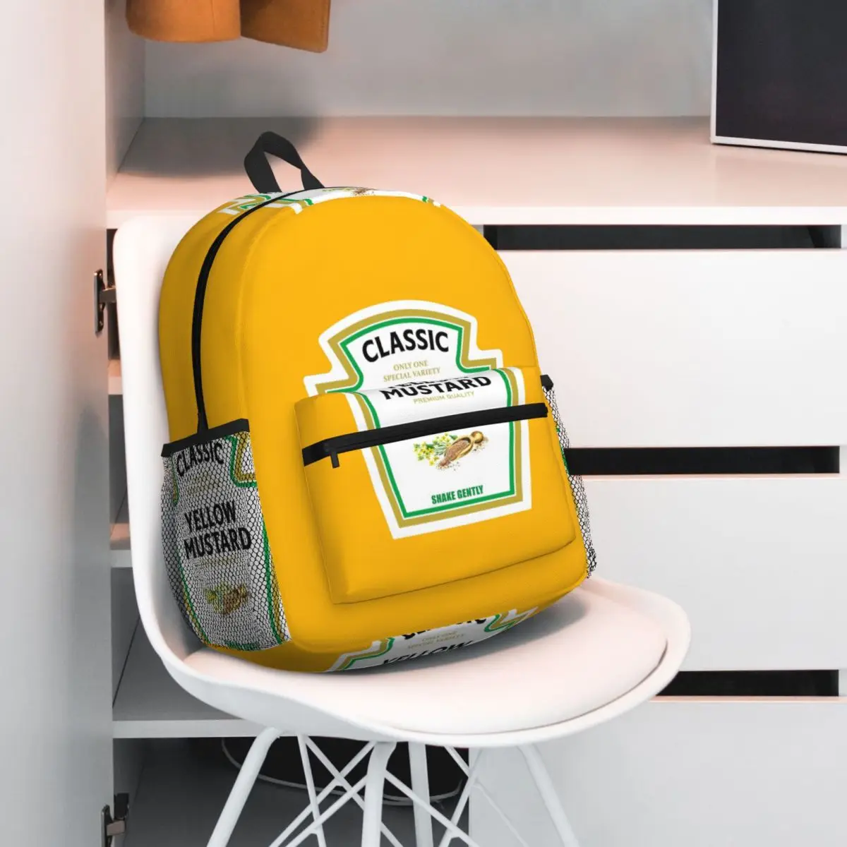 Mustard Mayo Ketchup Backpack Daypack Large Capacity Boys Girls BookBag School Bag Shoulder Bags for Men Women
