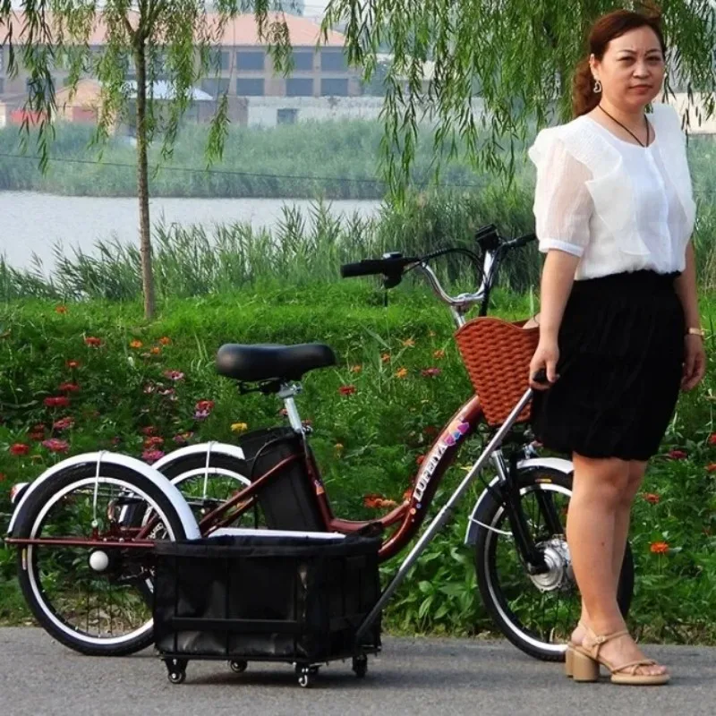 2026 Old Elderly Three Wheel Trike Heavy Load Adult 350W Cheap Cargo Bike Bicycle City 3 Wheel Electric Tricycles Motorcycle - view 4