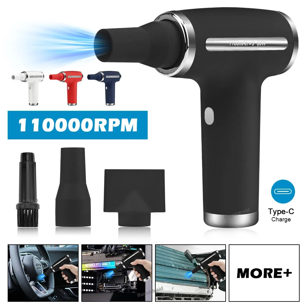 Multifunction Air Duster Portable Wireless Handheld Poweful Cleaner Outdoor Sports High Speed Blow Dryer for Switch/Xbox/PS4/PS5