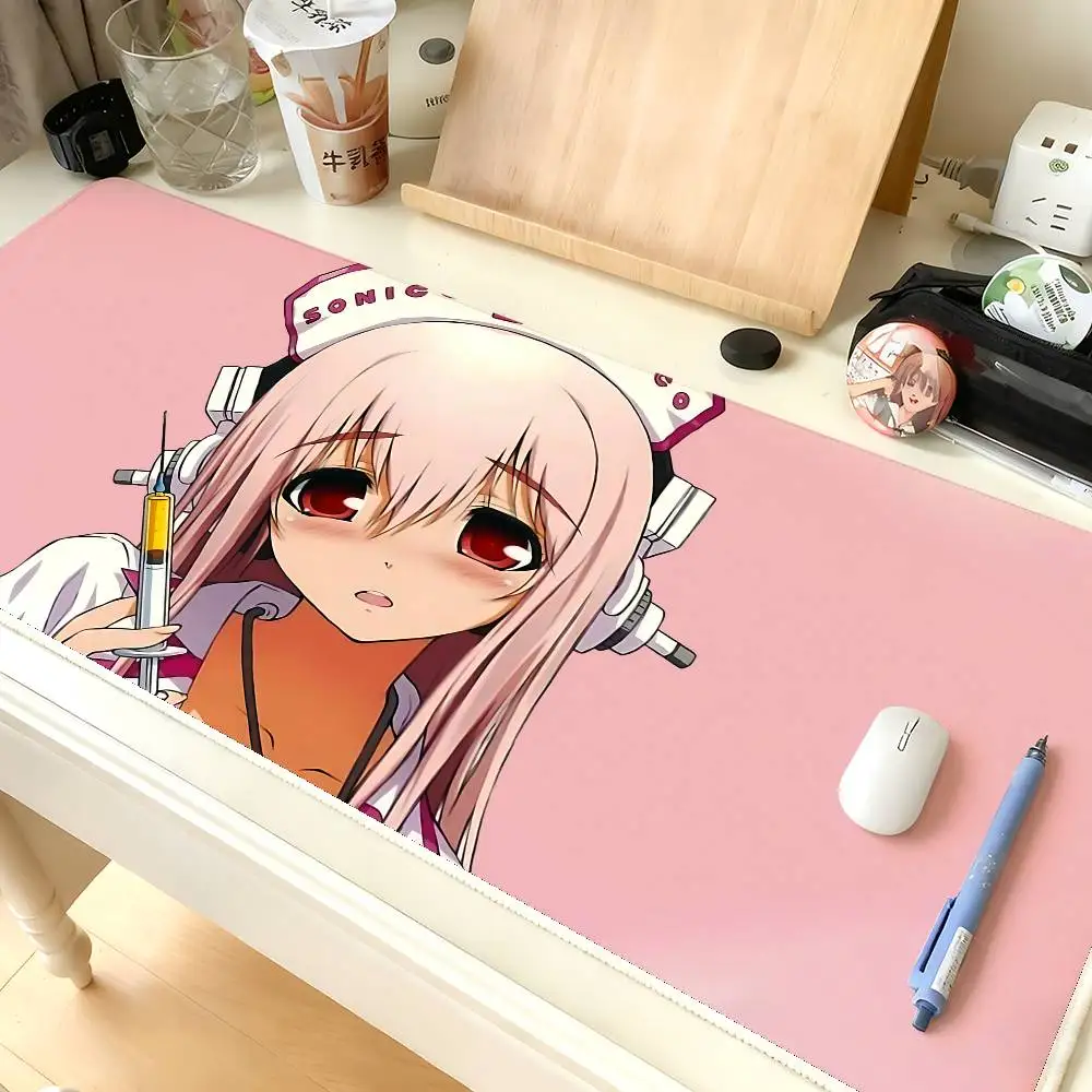 

Cute S-Super S-Sonico Mouse Pad Computer Mat Deskpad Laptop Keyboard Mat Office Large Landscape Mousepad