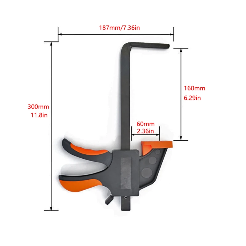 Quick Guide Rail Clamp Universal Quick Release F Clip For Track Clip Pressure Plate Desktop Hole Table Clip DIY Woodworking Tool