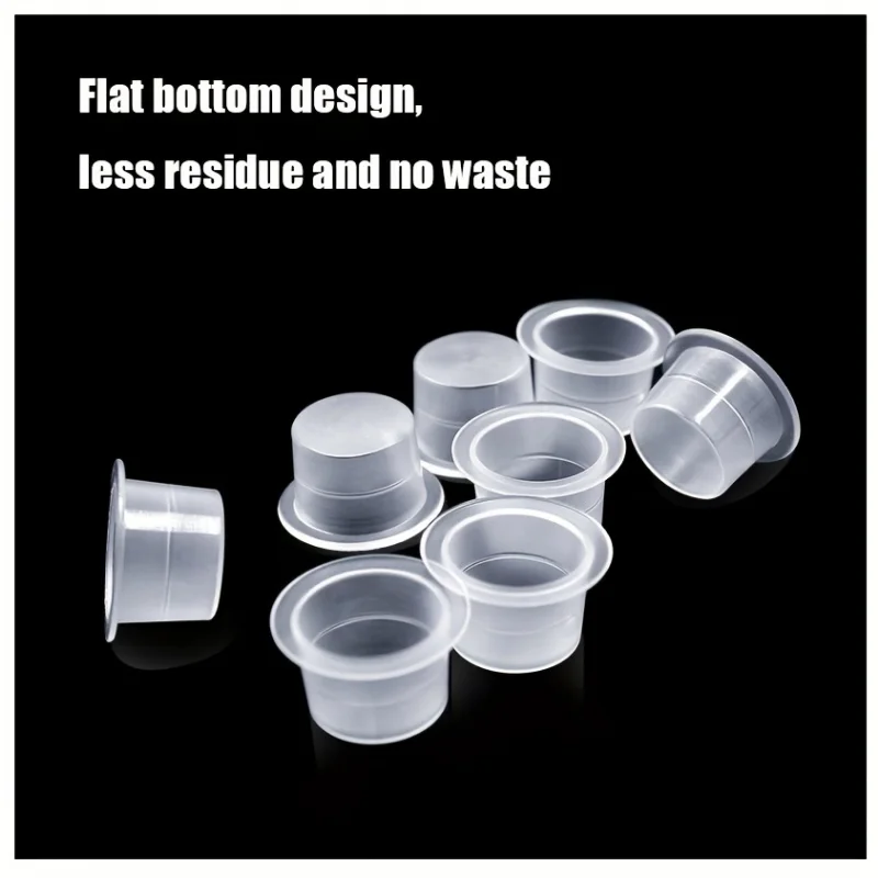 100pcs Premium Tattoo Ink Cups - Durable & Sanitary, 10/13/15mm Sizes for Tattoo Machines - Perfect for Professional Artists