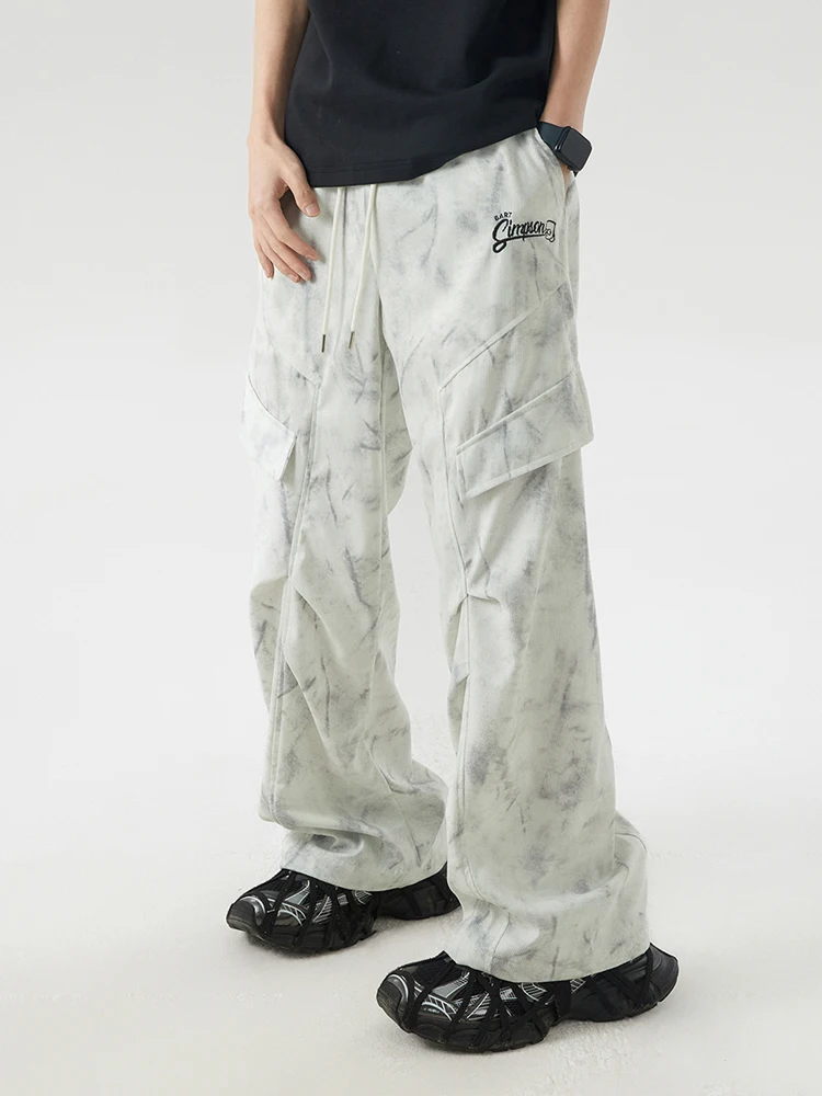 

Мужские повседневные брюки в американском ретро-стиле Simpsons: свободные, прямые, широкие, длинные, универсальные, для повседневной носки