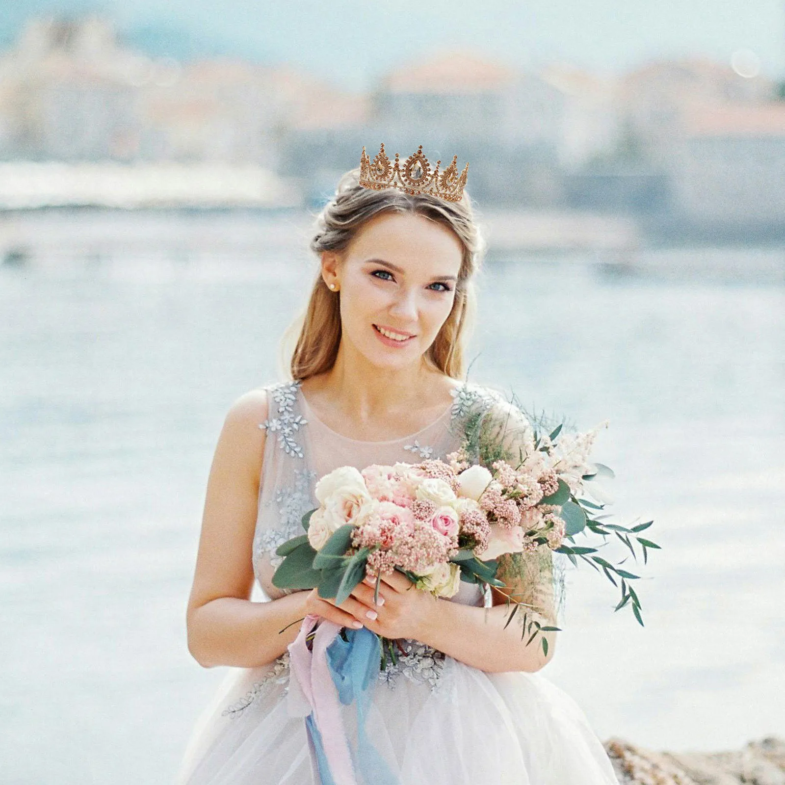 

Baroque Rhinestone Bridal Crown Wedding Tiara Headband Bride Crown Headpiece Elegant Wedding Hair Accessories Crowns for Women