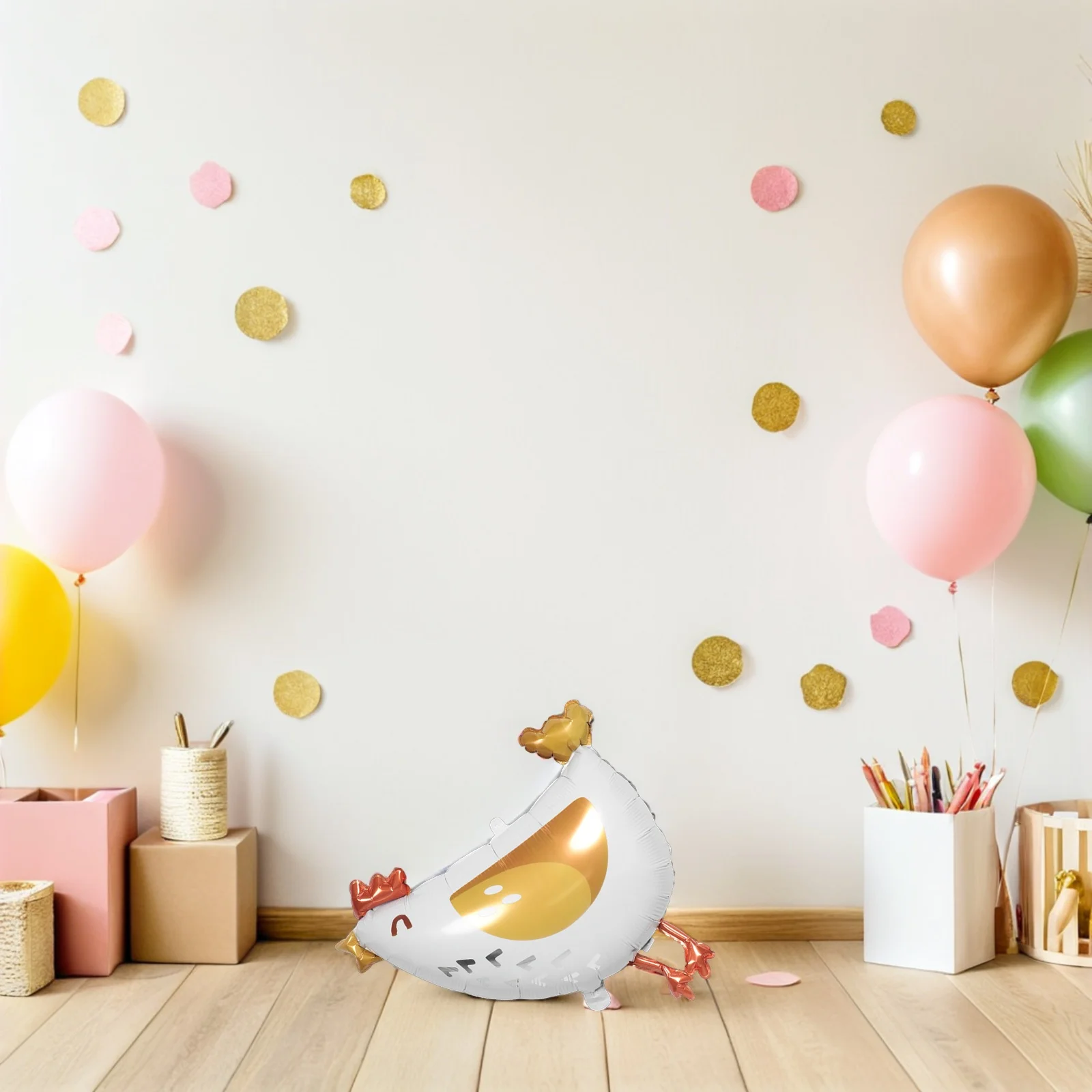 

6Pcs Baby Chick Balloons Easy Inflate Farm Theme Party Decorations for Birthday Baby Shower Celebration Chick Party Decorations