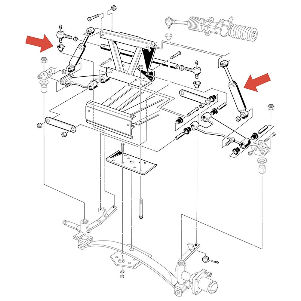 

2 шт. передний амортизатор для гольф-кара для клубного автомобиля Electric&Gas DS 2002 1014235 1025886-011022885-01-A65M